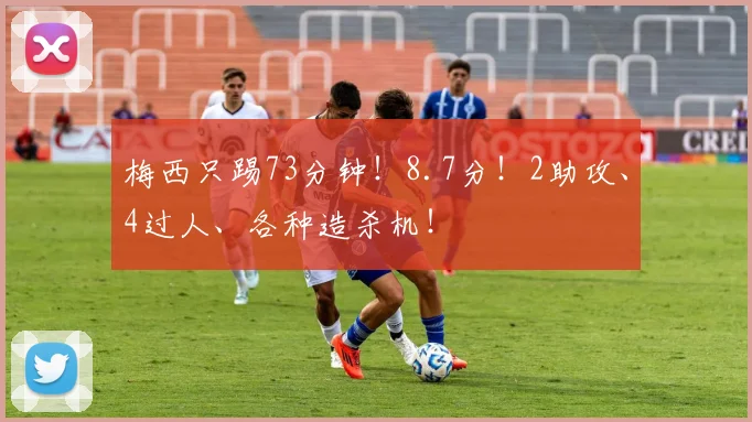 梅西只踢73分钟！8.7分！2助攻、4过人、各种造杀机！